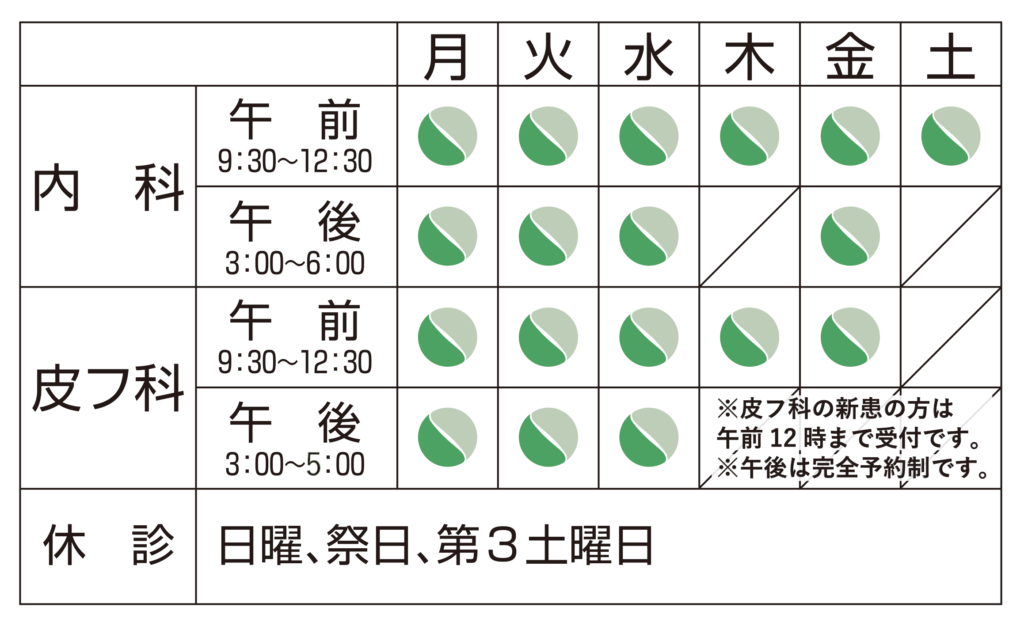 Sekiyaclinic Timetable 20231208